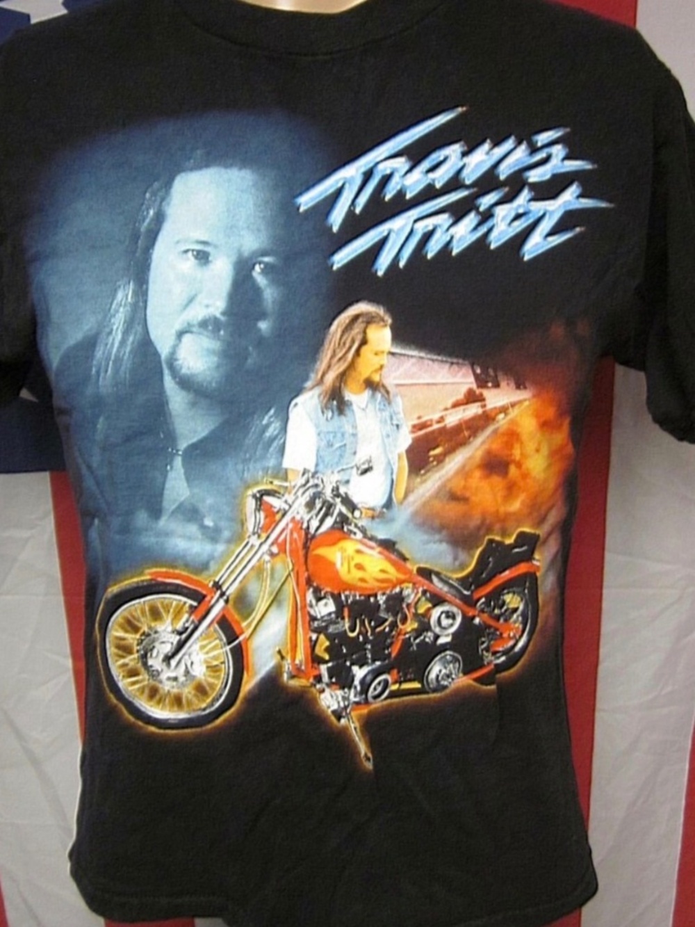 M&O knits, Vintage, Near Mint, 2001 Travis Tritt Concert T-Shirt Men's Med